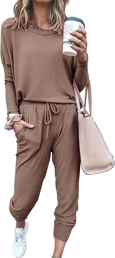 Cozy Long Sleeve Lounge Set for Women – Fall 2 Piece Outfit