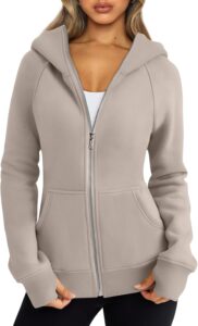 Oversized Zip Up Hoodie for Women