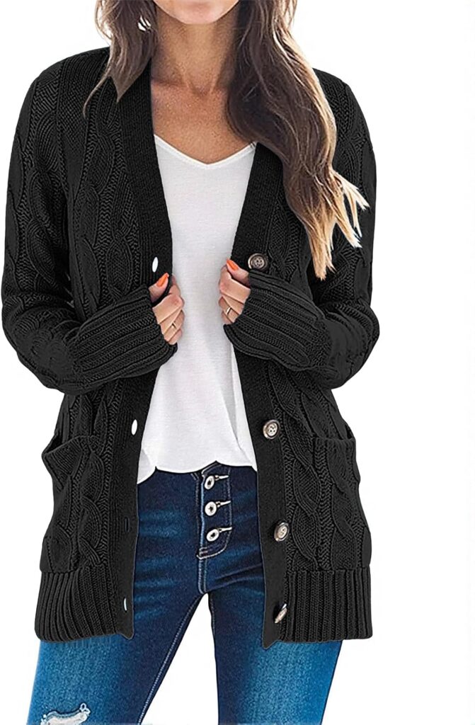 Women’s Cable Knit Sweater – Long Sleeve Cozy Fall Pullover