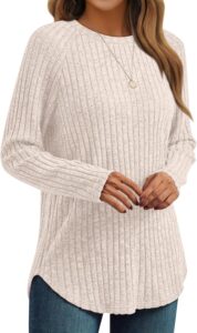 Long Sleeve Tunic Tops for Women: Flowy Blouses for Casual Fall Fashion