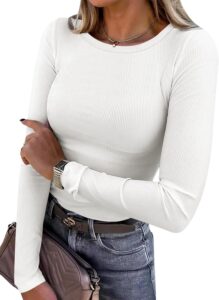 Women's Rib Knit Long Sleeve Top