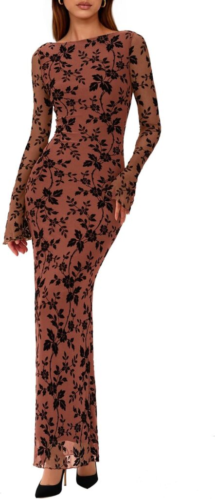 Floral Bodycon Maxi Dress for Spring – Figure-Flattering Midi