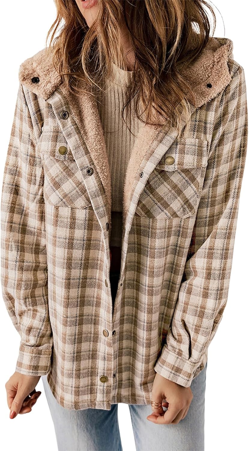 Women’s Plaid Shacket: Cozy Button-Down Jacket for Fall Layering