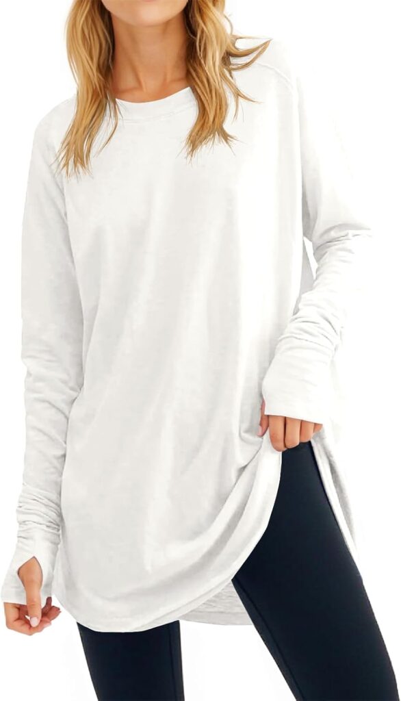 Everyday Long Sleeve Crew Neck Tee for Modest Layering