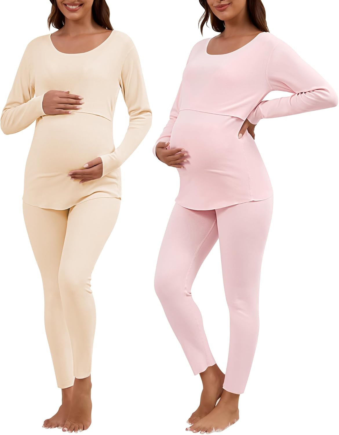 Thermal Nursing Underwear 2-Pack for Moms – Cozy Maternity Base Layer