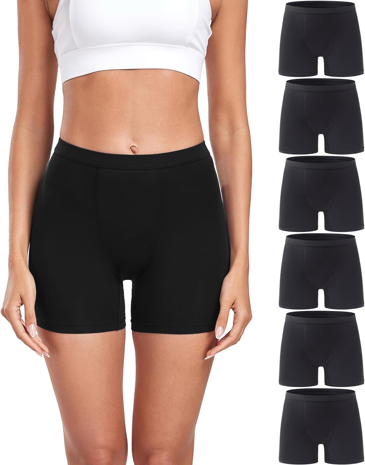 Women’s Soft Microfiber Modal Boy Shorts – Comfortable Breathable Panties