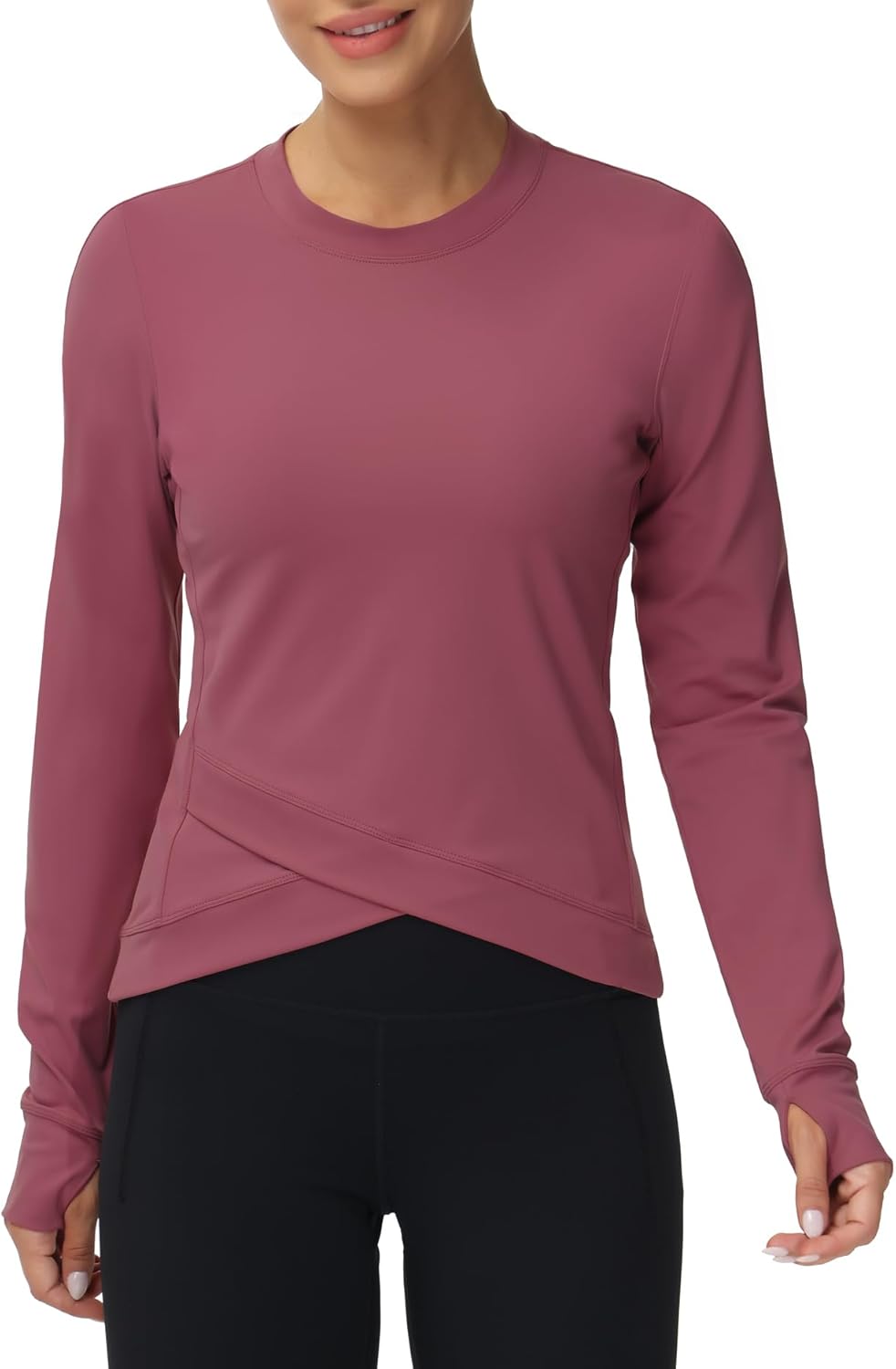 Women’s Long Sleeve Compression Workout Top for High Support & Flexibility