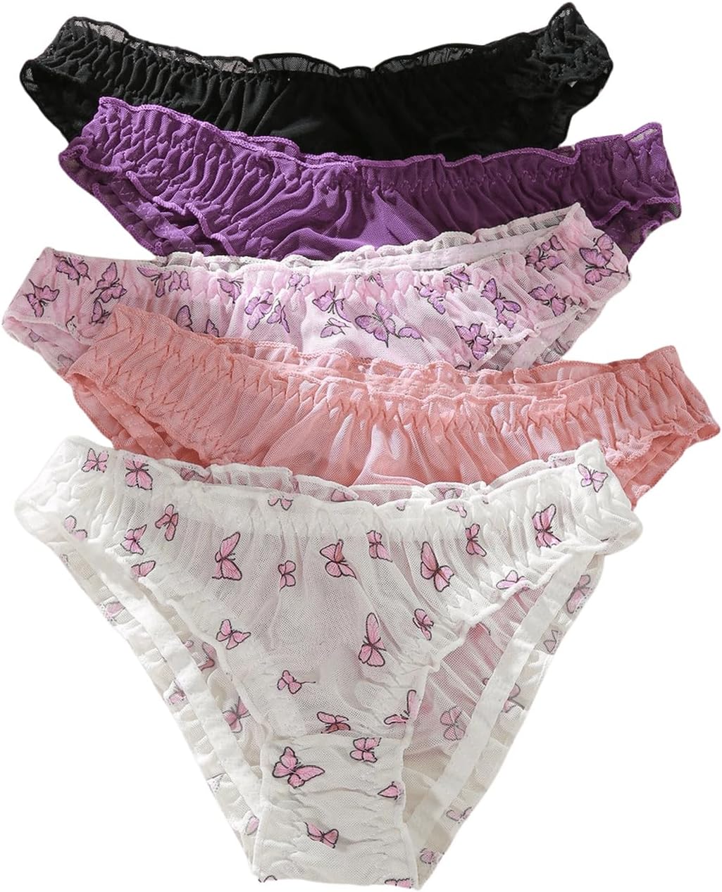5-Pack Floral Low-Rise Panties for Women – Cute & Comfortable