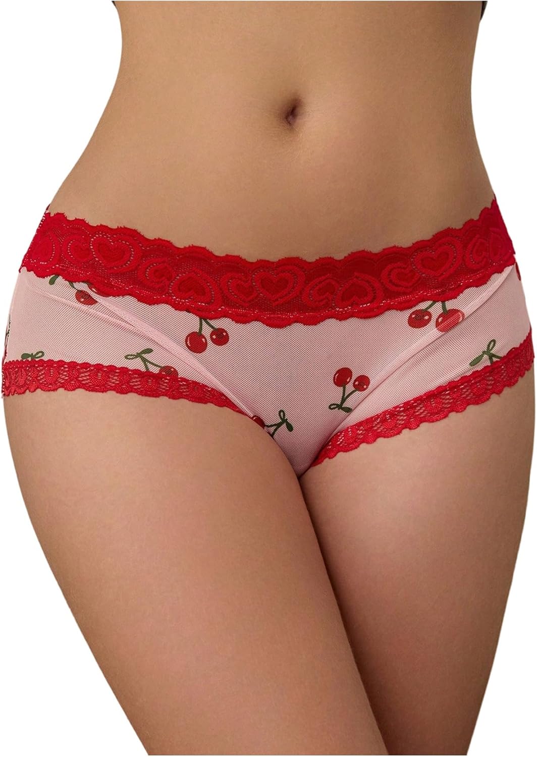 Women’s Lace Trim Printed Underwear – Cute & Comfortable Panties