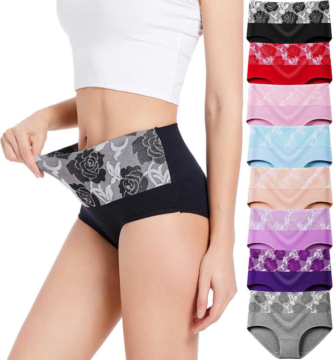 Women’s High Waist Cotton Briefs for Tummy Control & Comfort