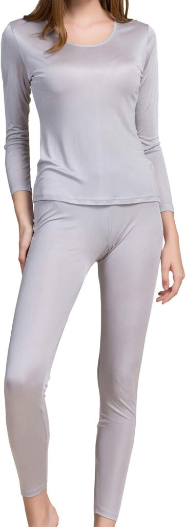 Women’s Mulberry Silk Long Underwear – Luxuriously Soft Thermal Base Layer
