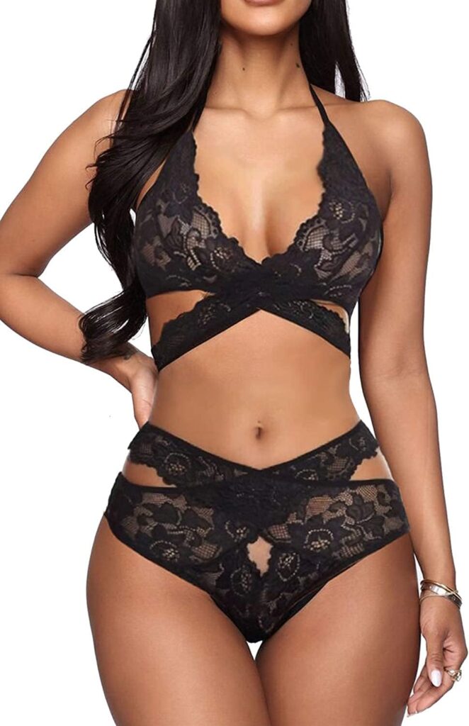 Women’s Sexy Lace Lingerie Set – Two Piece Bra & Panty