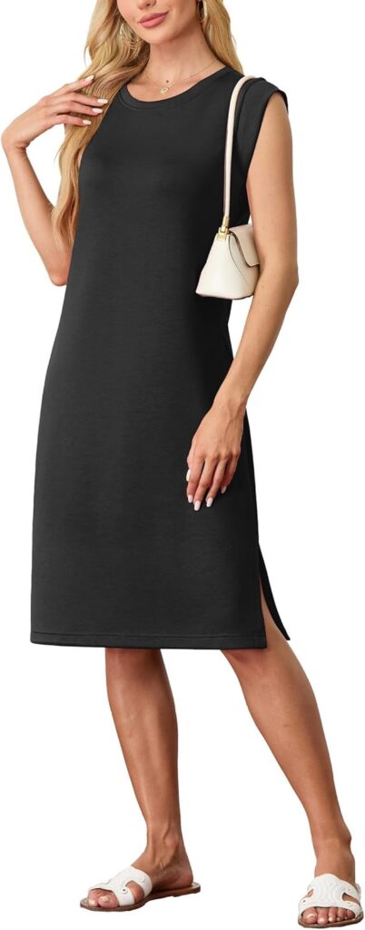 Loose Split Casual Summer Top for Women | Modest Round Neck Blouse