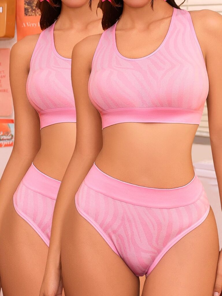 Women’s Sports Lingerie Set – 2 Piece Bra & Briefs for Active Comfort