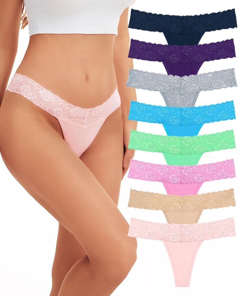 Cotton Lace Thongs for Women – Soft & Breathable Everyday Underwear