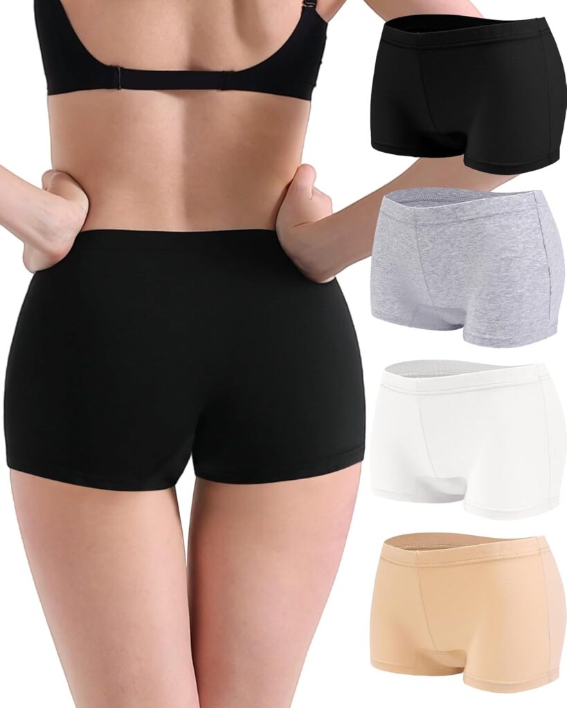 Women’s Cotton Full Coverage Boyshorts Underwear – Soft & Comfortable