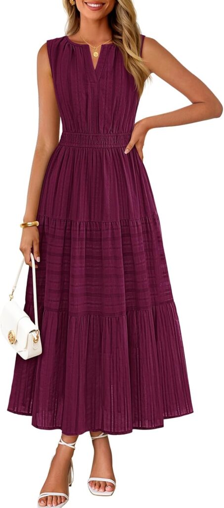 MEROKEETY Summer Spring Midi Maxi Dress for Women 2026 Casua…
