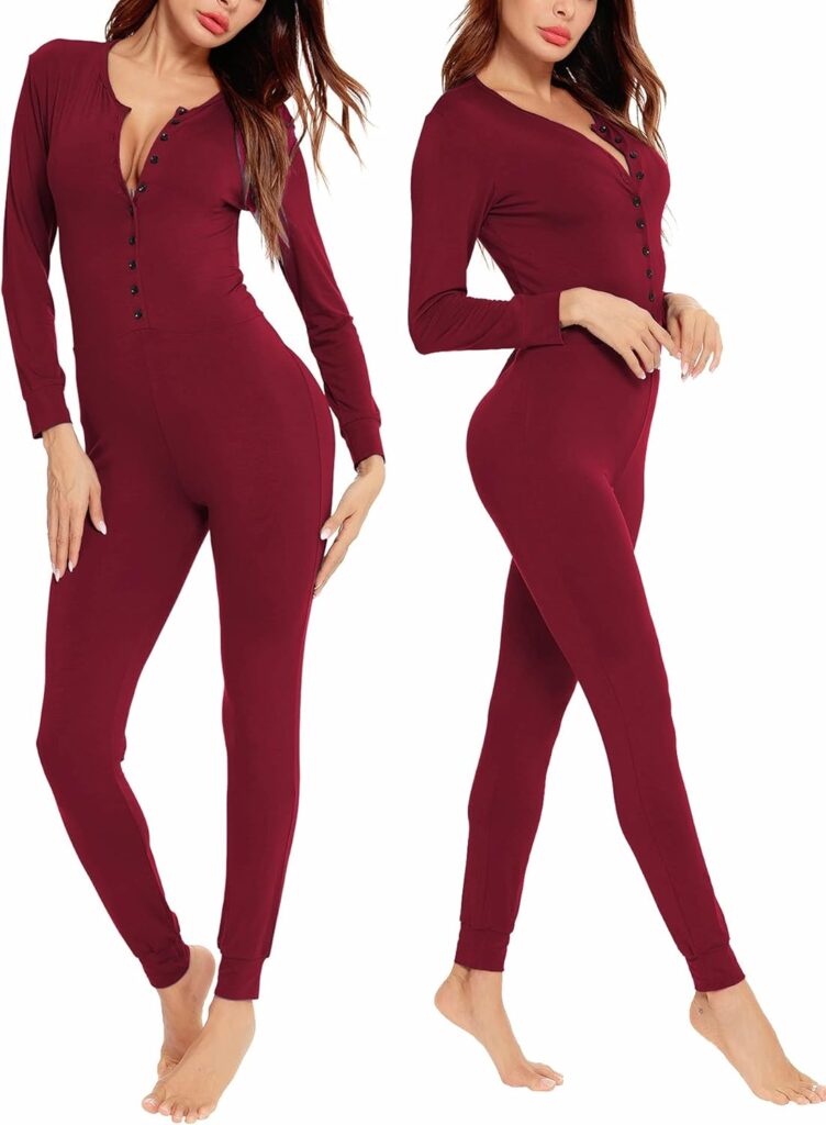 LecGee Womens Onesie Pajama Jumpsuits Adult One Piece Sleepw…