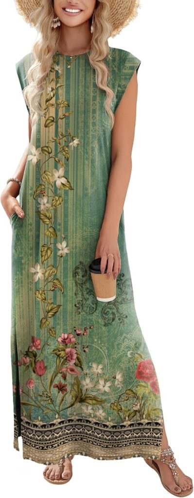 Elegant Black Maxi Sundress for Women – Modest Summer Long Dress