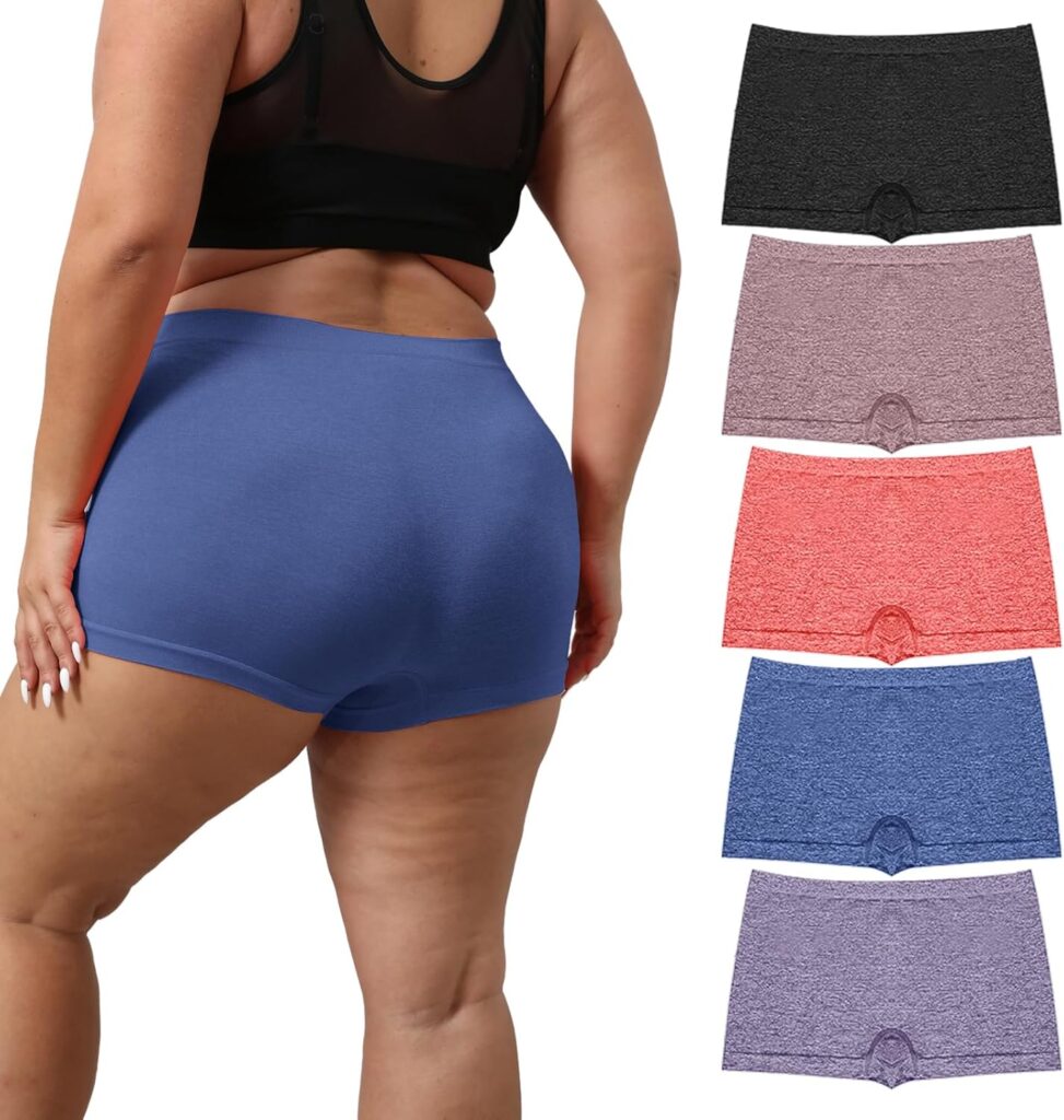 Plus Size Women’s Boyshort Panties – Soft & Comfortable Cotton Underwear
