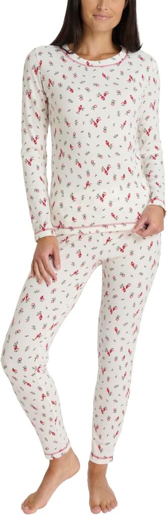 Laura Ashley Women’s Thermal Underwear Set – Soft Brushed Fleece