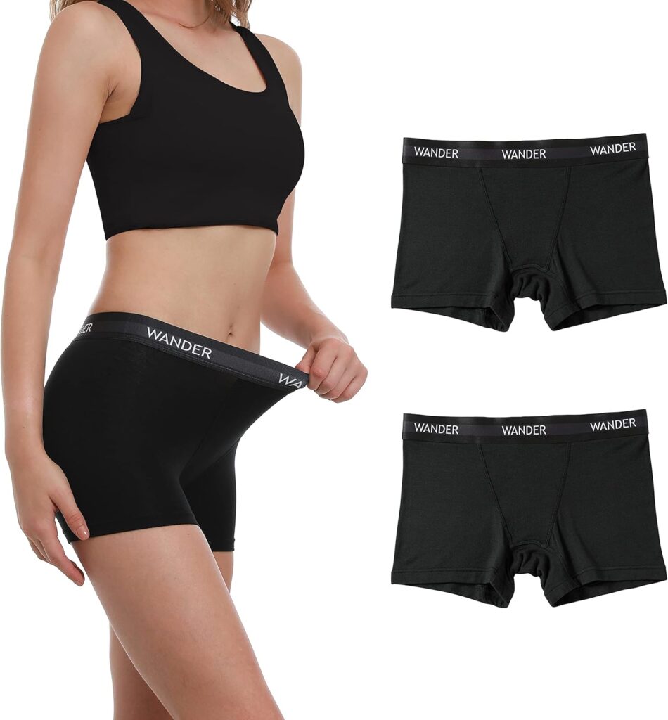 Women’s Anti-Chafing Boxer Briefs – Soft Stretch for All-Day Comfort