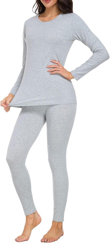 wirarpa Women’s Cotton Thermal Underwear Set Lightweight Lon…