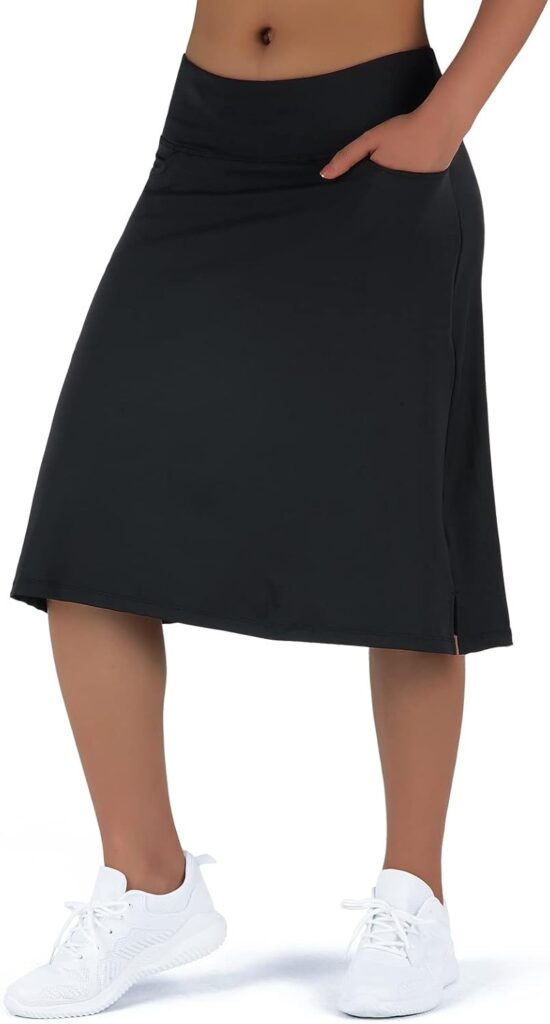 Women’s Midi Skort with Pockets – Modest Skirt & Shorts Combo