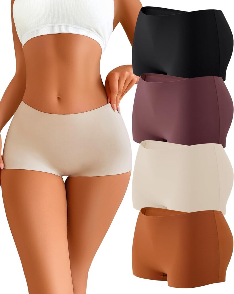 Soft Stretch Seamless Boy Shorts for Women – No Show Underwear