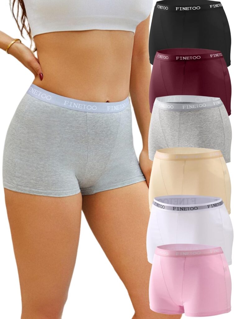 Women’s Cotton Full Coverage Boy Shorts Underwear – Soft & Comfortable