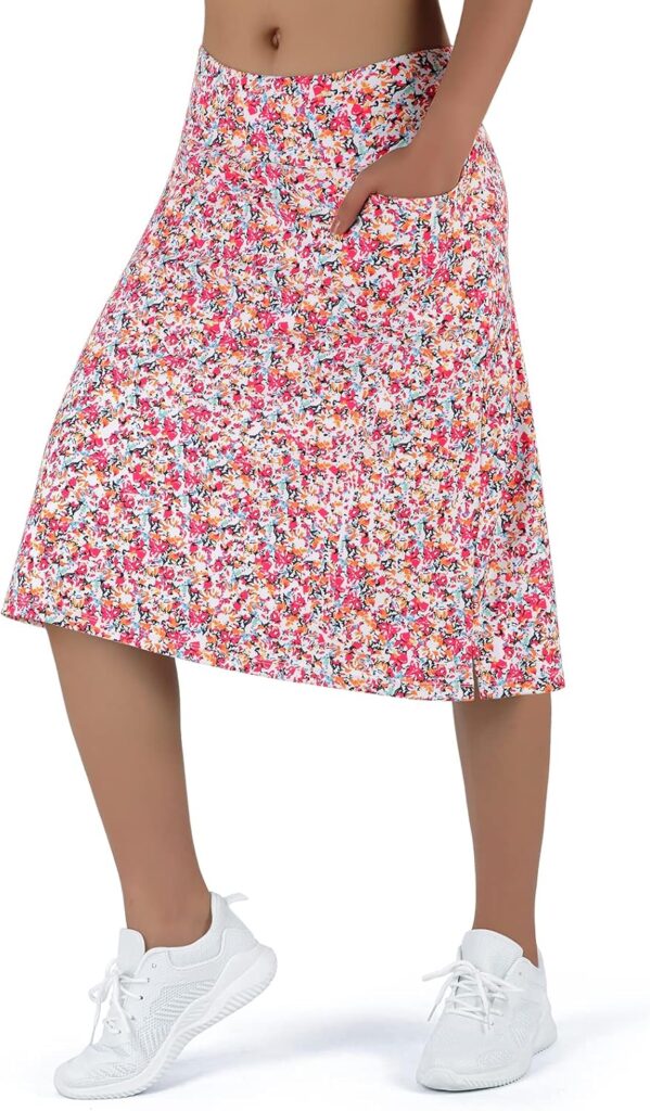 Women’s Midi Skort with Pockets – Modest Skirt & Shorts Combo