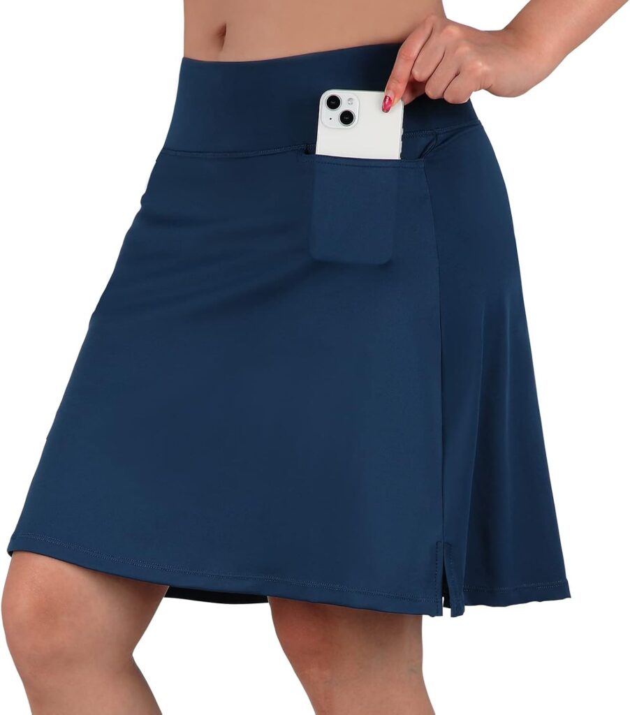 Knee-Length Skort for Women – Modest Skirt with Built-in Shorts