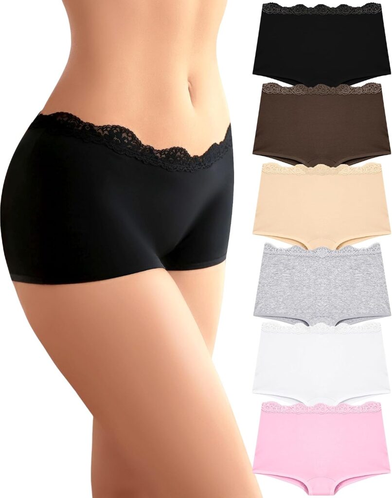 Cotton Boy Shorts for Women – Soft Underwear Boxer Briefs
