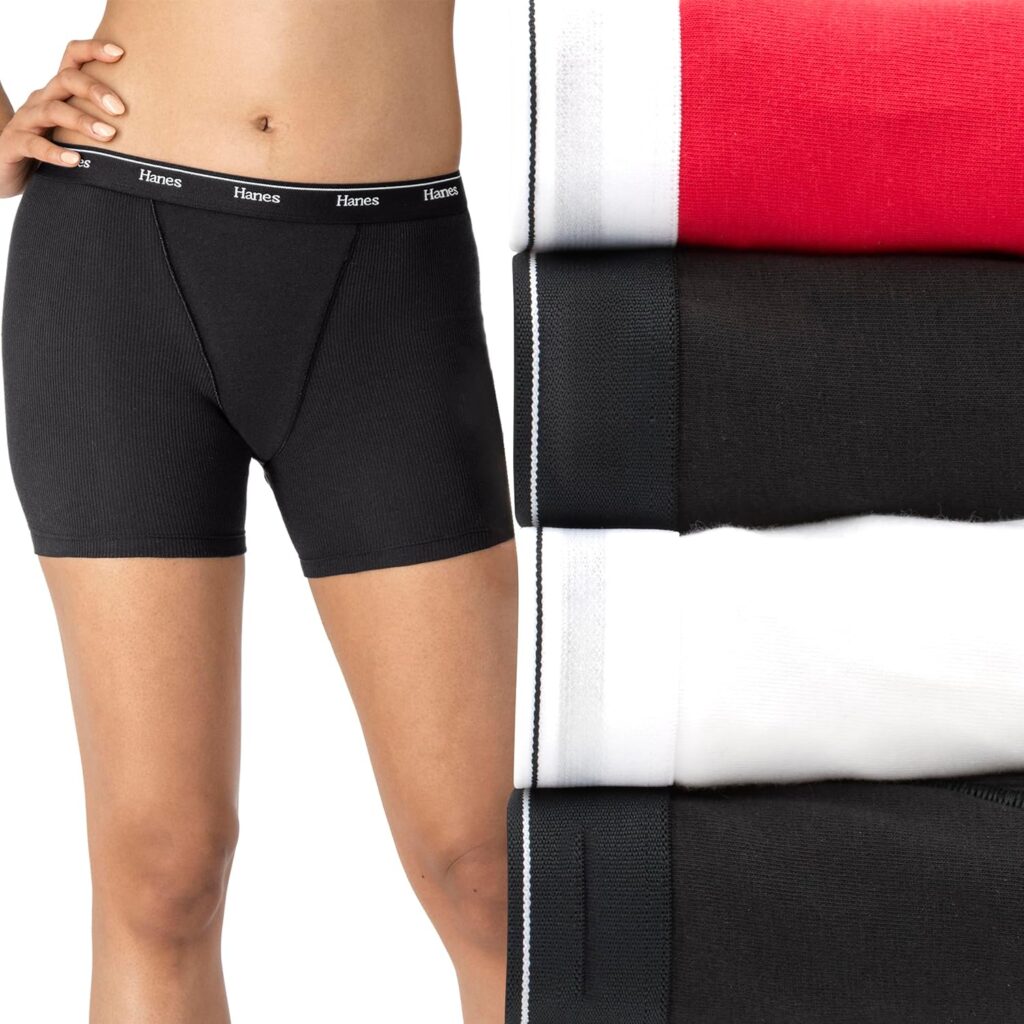 Women’s Mid-Thigh Boxer Briefs Multipack – No Ride Up, Soft Stretch