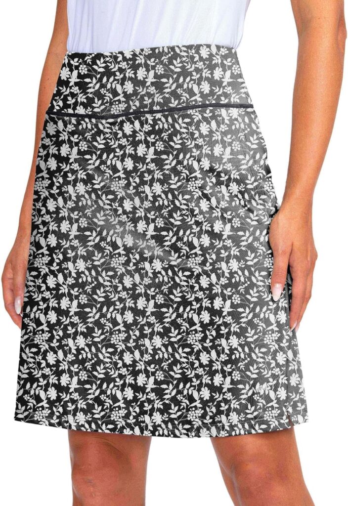 UPF50+ Knee-Length Skorts for Women: Athletic Skirt with Shorts