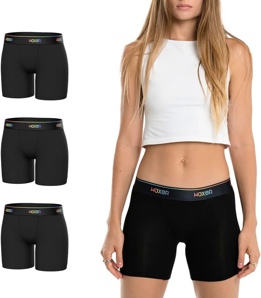 Woxer Women’s Boxer Shorts 5″ Inseam – Comfortable Boy Shorts Underwear for Everyday Wear