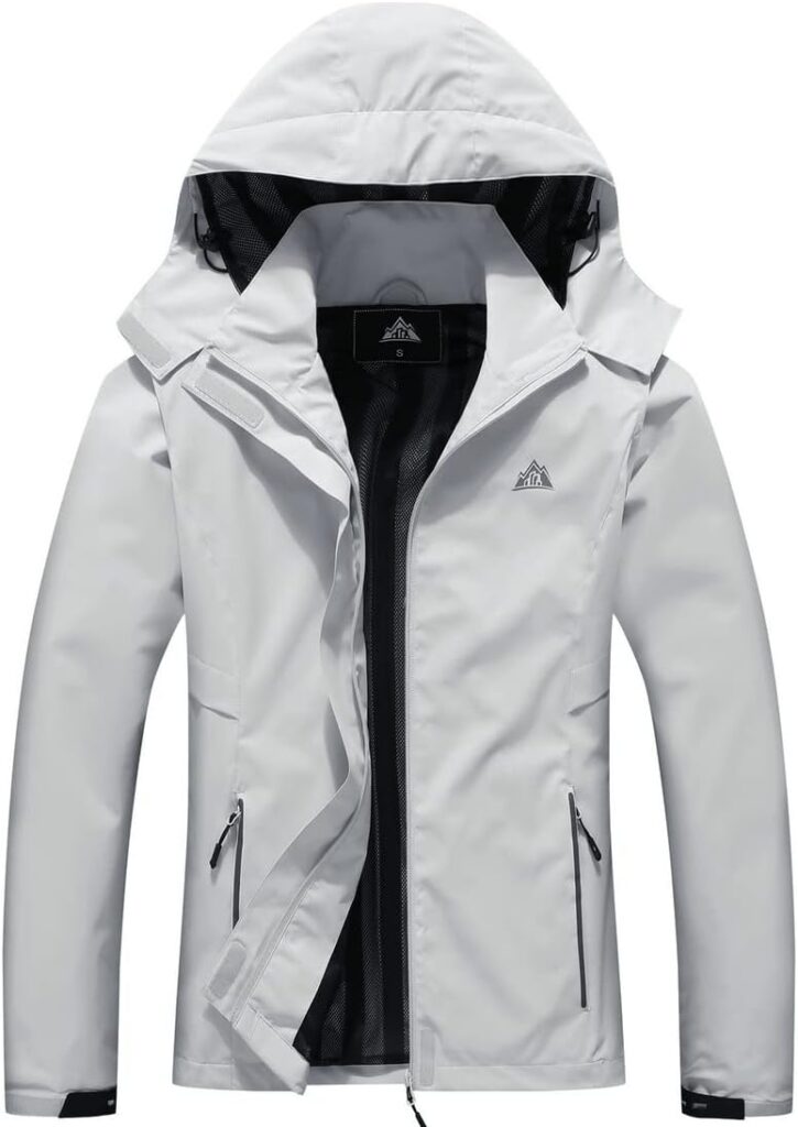 Women’s Waterproof Rain Jacket with Hood for Hiking & Travel