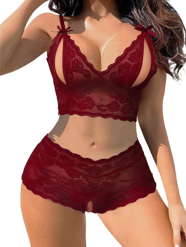 Women’s 2-Piece Lingerie Set – Soft Bra and Panty for Sleep & Lounge