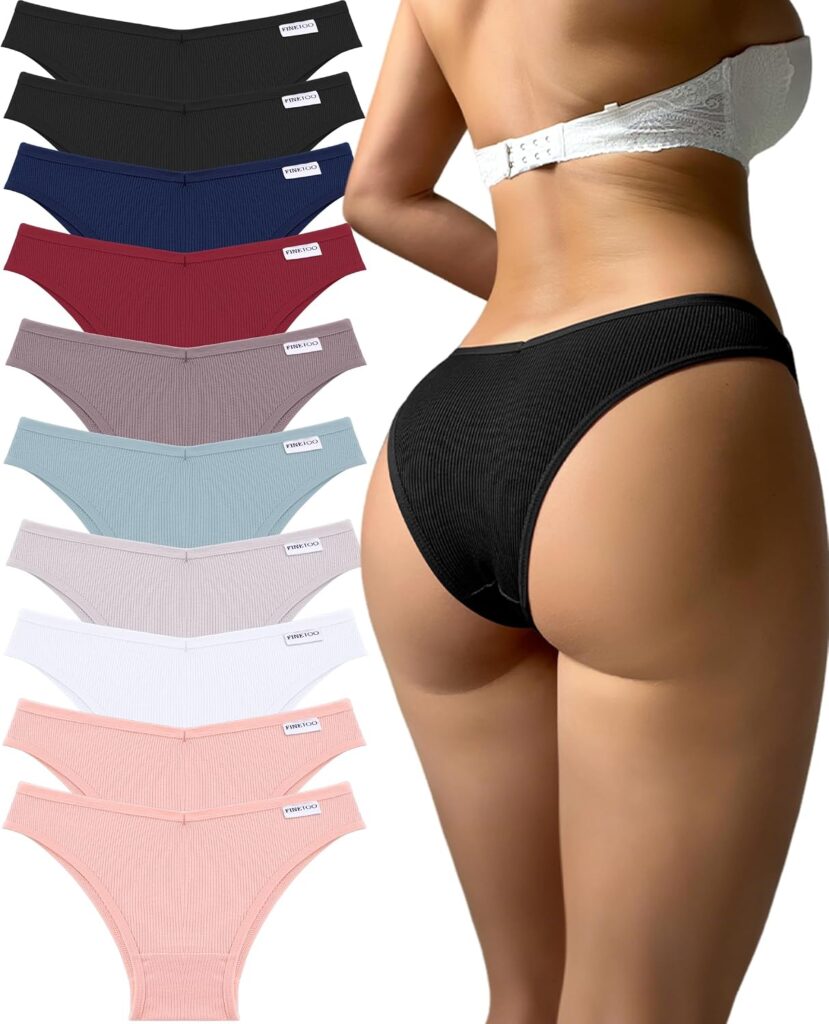 FINETOO Women’s Cotton Stretch Bikini Panties – Sexy Comfortable Everyday Underwear