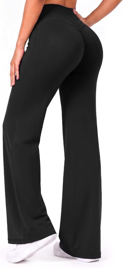 Sunzel Wide Leg High Waist Yoga Pants for Women – Straight Leg Workout Leggings
