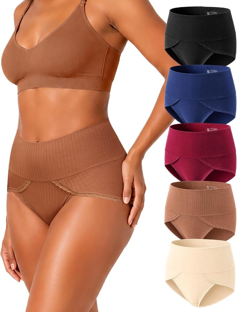 High Waist Cotton Tummy Smoothing Panties for Women – Comfortable Everyday Briefs