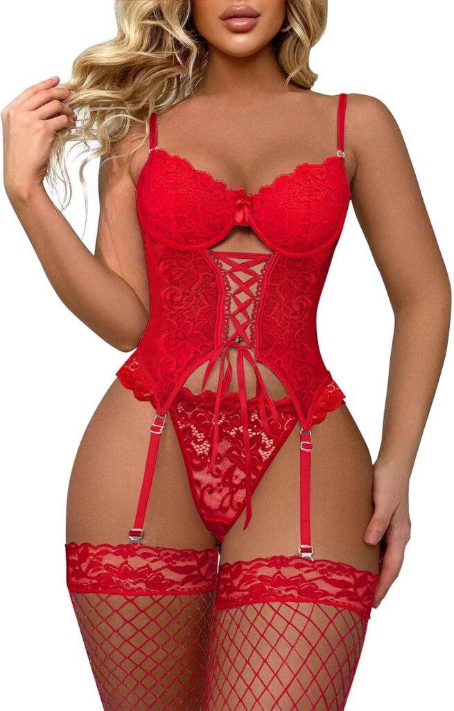 3-Piece Corset Bodysuit Lingerie Set for a Confident, Shaped Silhouette