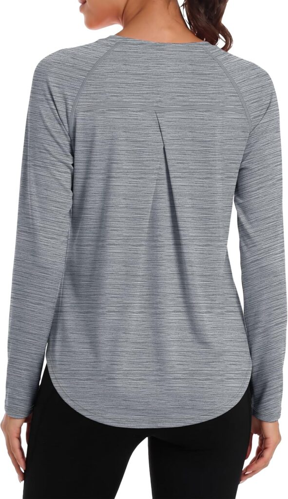 Women’s Quick-Dry Long Sleeve Workout Top for Gym & Athletic Training